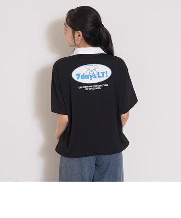 【7days】ハーフジップ半袖Tシャツ