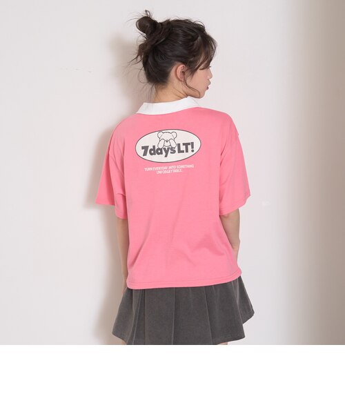 7days】ハーフジップ半袖Tシャツ｜ラブトキシックの通販｜&mall