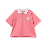 【7days】ハーフジップ半袖Tシャツ