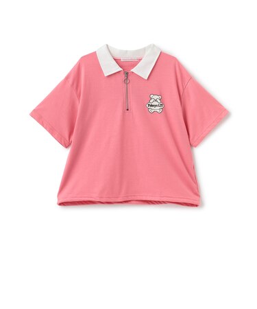 【7days】ハーフジップ半袖Tシャツ