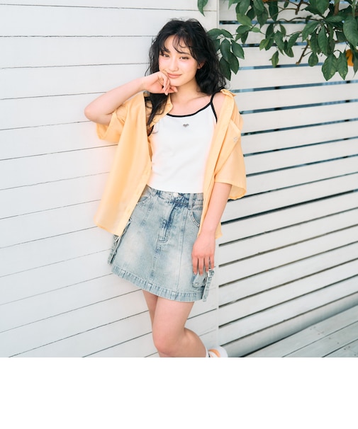 【抗菌防臭】カップつきパイピングキャミソール