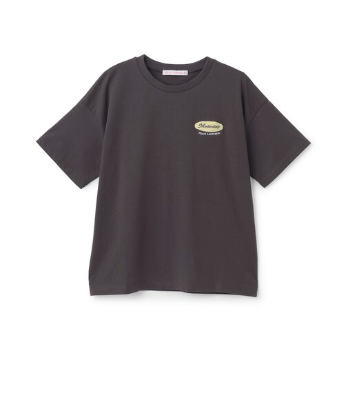 【7days】バックガールイラスト半袖Tシャツ
