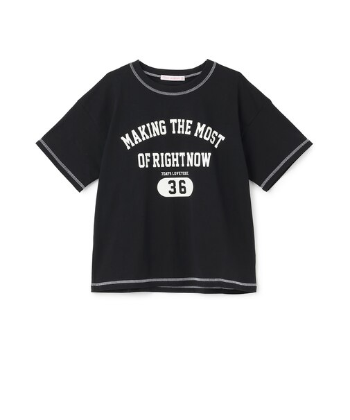 【7days】ロゴナンバー半袖Tシャツ