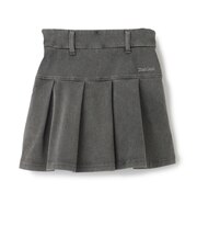 【ベルトループつき】デニムライクプリーツスカート