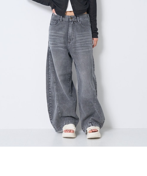 ドゥロワー　デニムパンツ　グレー　34 LTXC/接触冷感】バルーンデニムパンツ｜ラブトキシックの通販｜&mall