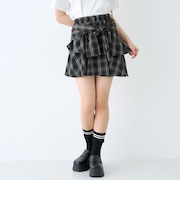 【LTXC】イレヘム腰巻き風チェックキュロット