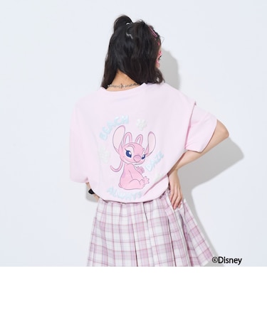 【Disney】【スティッチ】/【LTXC】【マルチ機能/接触冷感・吸水速乾・UV・遮熱】バックプリントルーズ半袖Tシャツ