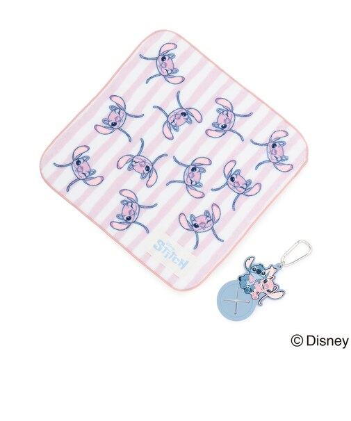 【Disney】【スティッチ】/【LTXC】カラビナ付きハンドタオル