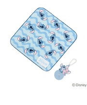 【Disney】【スティッチ】/【LTXC】カラビナ付きハンドタオル
