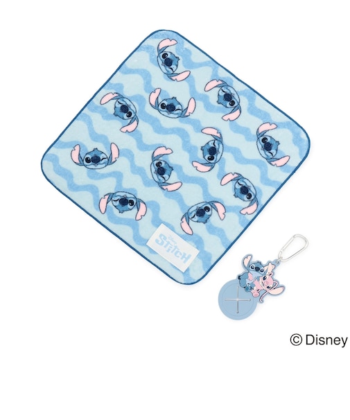 【Disney】【スティッチ】/【LTXC】カラビナ付きハンドタオル