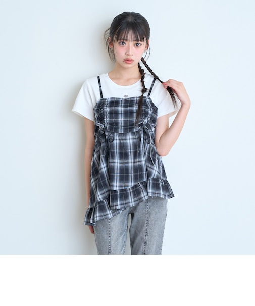 【LTXC/抗菌防臭】インナーつきイレヘムキャミチュニック
