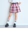 【イージーケア】ベルトつきチェックプリーツスカート