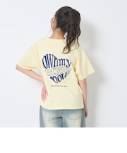 【秒かわトップス】【GOODPRICE】【綿100%】バックハートロゴ刺しゅう半袖T