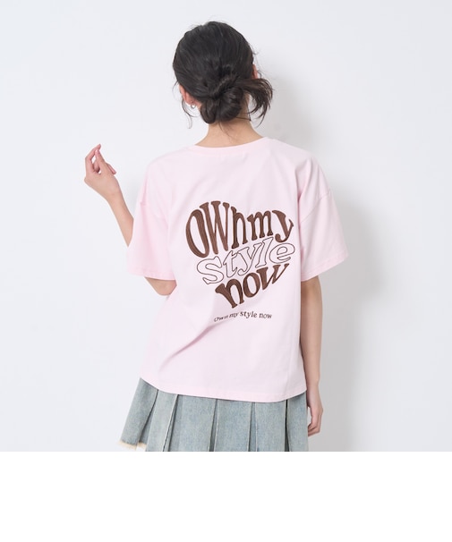 【秒かわトップス】【GOODPRICE】【綿100%】バックハートロゴ刺しゅう半袖T