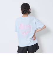 【秒かわトップス】【GOODPRICE】【綿100%】バックハートロゴ刺しゅう半袖T
