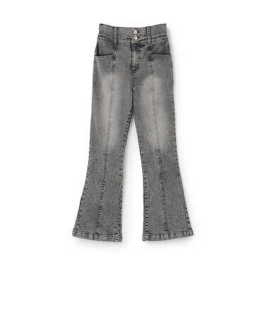 【ストレッチ】スタイルアップフレアデニムパンツ