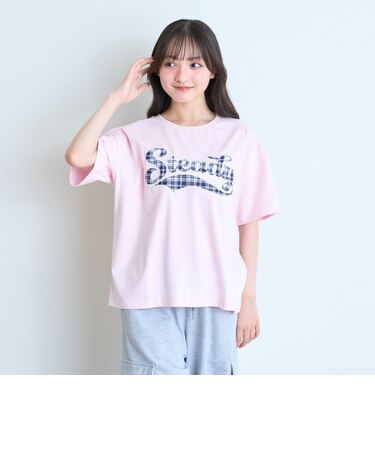 【綿100%】チアロゴワッペンルーズ半袖T