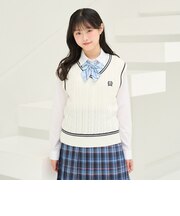 【予約商品】【卒服・セレモニー・フレッシャーズ】【洗える】スクールニットベスト