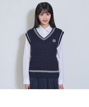 【予約商品】【卒服・セレモニー・フレッシャーズ】【洗える】スクールニットベスト