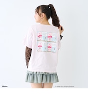 【ESTHER BUNNY】【綿100%】袖レースレイヤードTシャツ