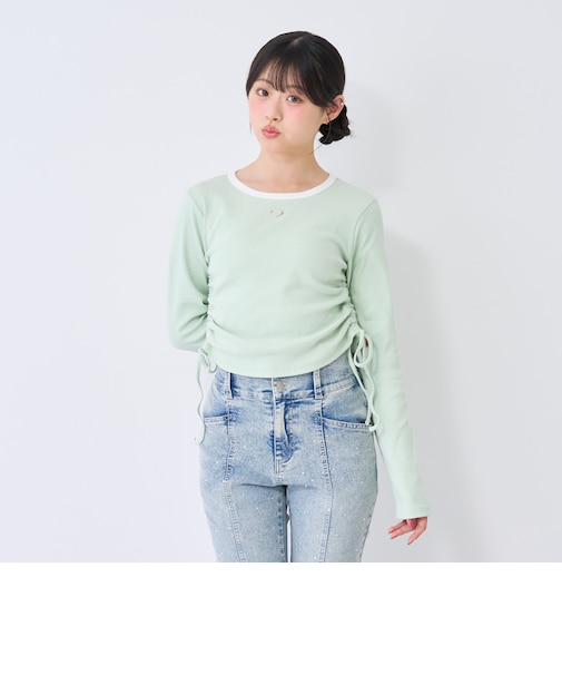 【抗菌防臭】サイドドロストテレコ長袖T▼