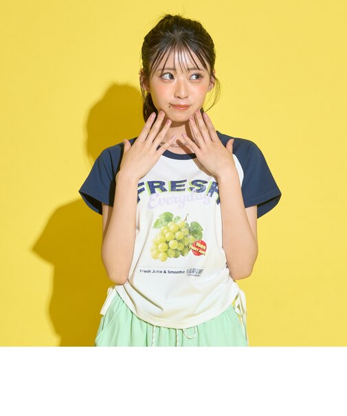 【GOKUGOKU/快適】【快適マルチ機能/接触冷感・吸水速乾・UV・遮熱】シャーリングクロップドラグラン半袖T