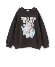 【LTXC/裏起毛】\nステッカー風プリントルーズプルパーカー■