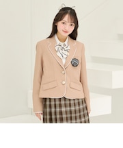 【卒服・セレモニー・フレッシャーズ】エンブレムつきパイピングジャケット