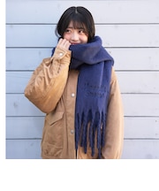 【LTXC】ロゴ刺繍ボリュームマフラー