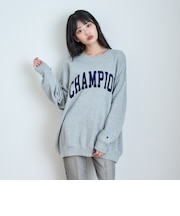 【LTXC/Champion/綿100%】フロッキーロゴネックプルオーバー