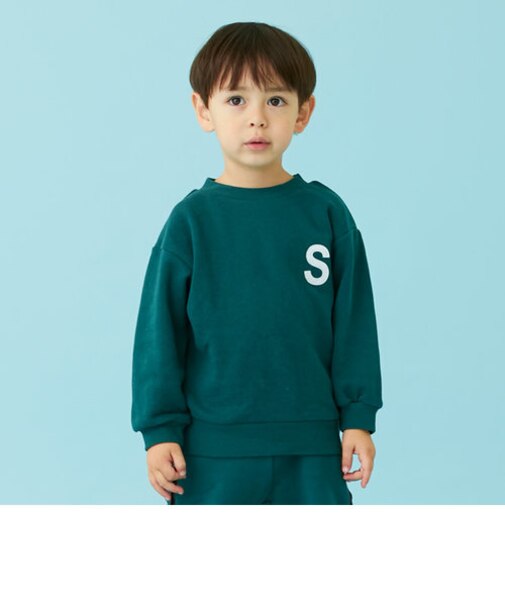 【& Re】ワンポイント裏起毛トレーナー