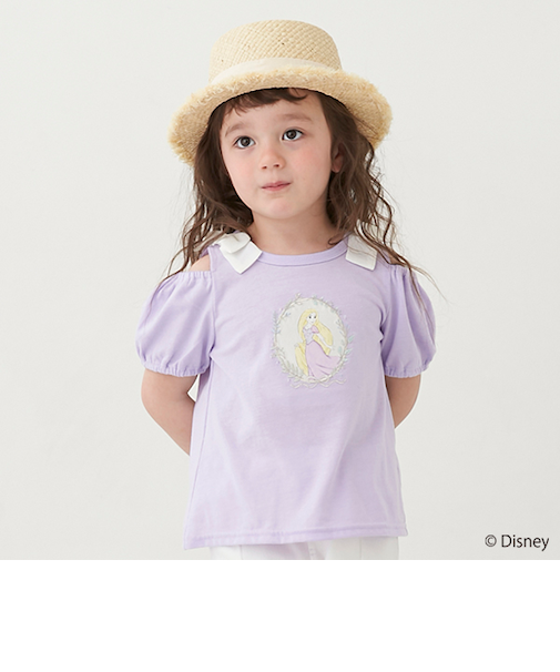 【Disney】2way肩リボンTシャツ