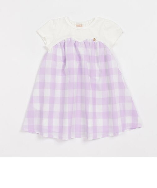 【リンク】チェック切り替えワンピース(キッズ)