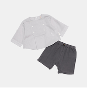 スクエアブラウス＋パンツセット