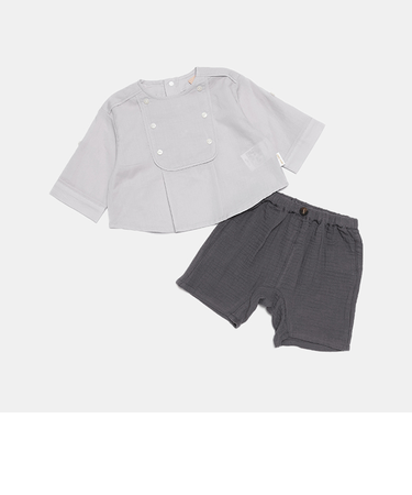 スクエアブラウス＋パンツセット