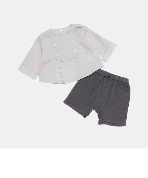 スクエアブラウス＋パンツセット