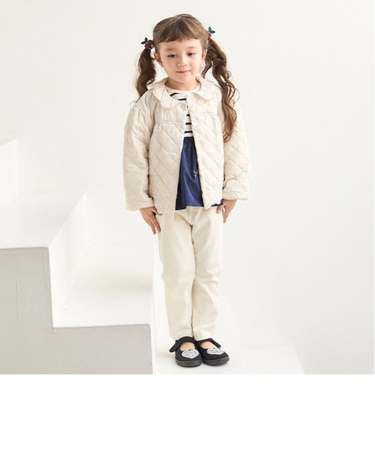 【スマイル/リンク】リボン刺しゅうロングパンツ(キッズサイズ)