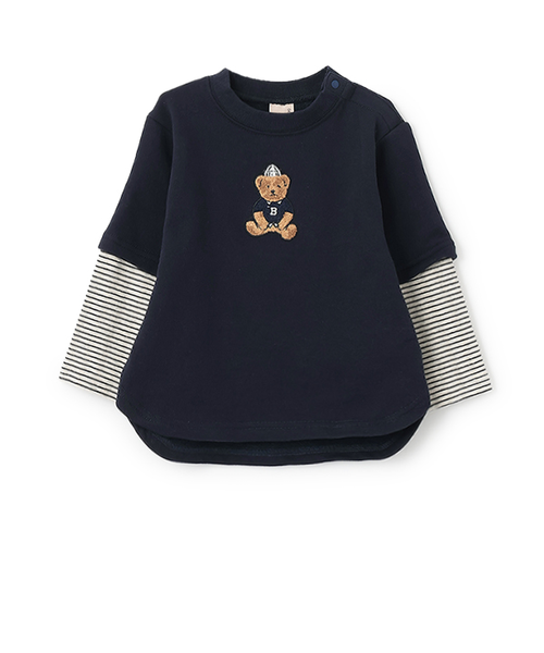 リンク】くまサガラ重ね着長袖Tシャツ(キッズサイズ
