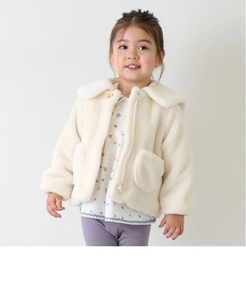 軽ふわ】セーラーカラーボアジャケット｜プティマインの通販｜&mall