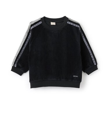 ベロア袖ラインプルオーバー