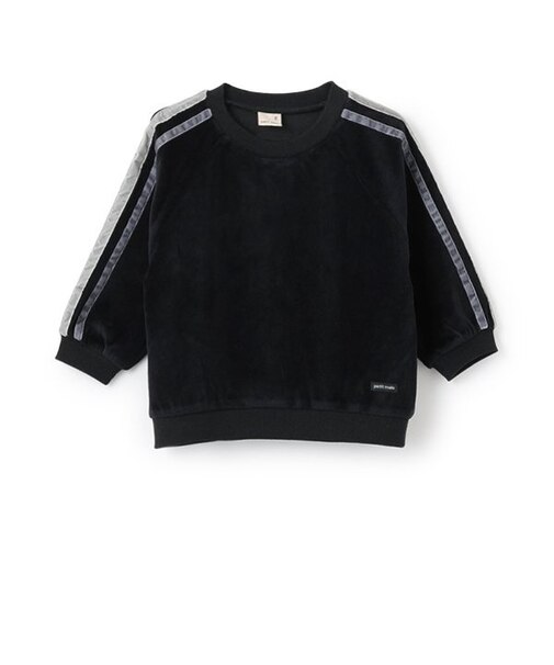 ベロア袖ラインプルオーバー