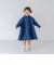デニムフレアシャツワンピ