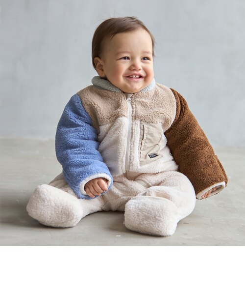 配色ボアジャンプスーツ｜プティマインの通販｜&mall（アンドモール