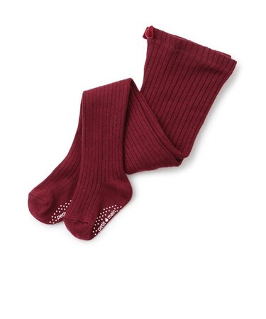 ウール混リブタイツ