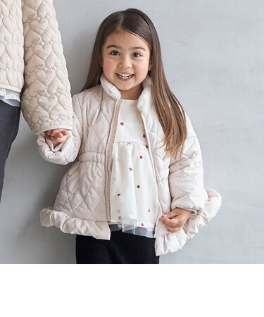 【リンク】ファー衿キルト中綿ジャケット(キッズ)