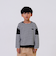 【パパもおそろい】kidsボーダー肩切替ビッグロンT