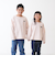 【パパもおそろい】kidsボーダー肩切替ビッグロンT