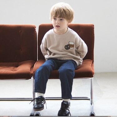 裏起毛デニムストレートパンツ