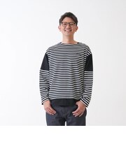 【親子リンク】【DAD】ボーダー肩切替ビッグ長袖Tシャツ