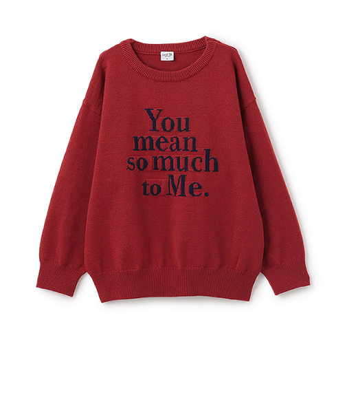 【パパもおそろい】 洗濯機可 Kidsロゴニット